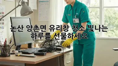 논산 양촌면 유리창 청소✨ 빛나는 하루를 선물하세요!