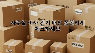 사무실 이사? 전기 배선 꼼꼼하게 체크하세요!
